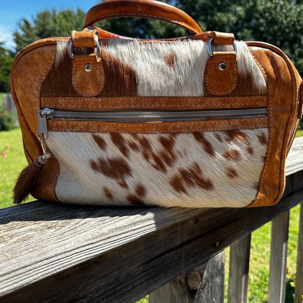 Vintage Western Leather/Cowhide Handbag